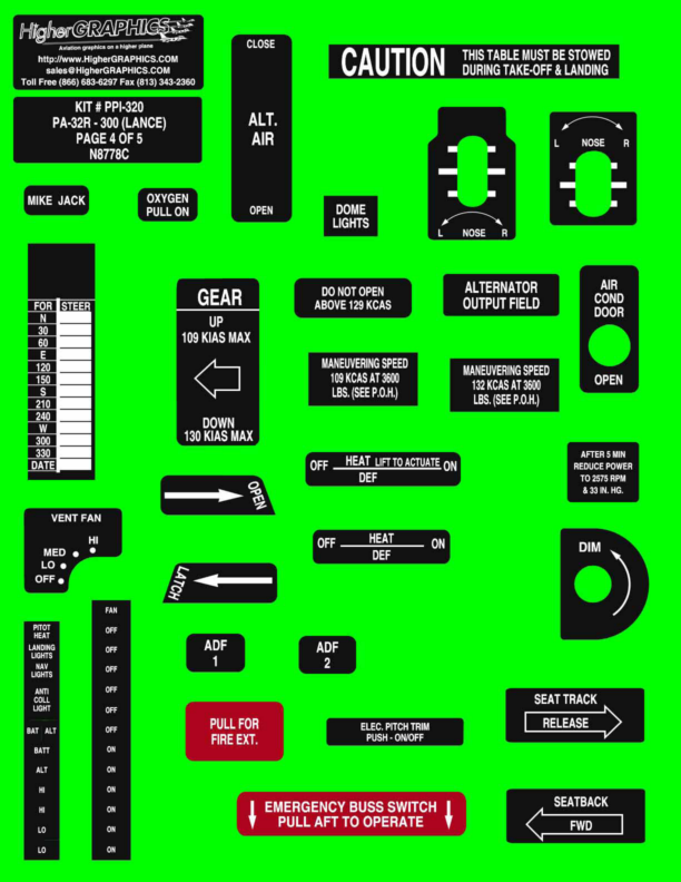 (image for) Piper PA-32 Lance/Saratoga/Cherokee Six Premium Interior Kit